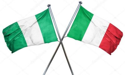 Nigeria and Italy Flags