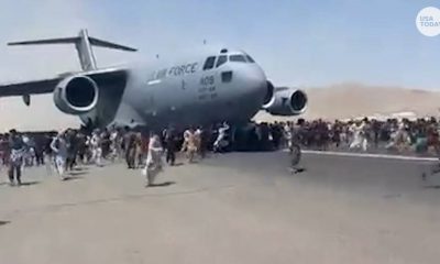 U.S. military plane leaving Afghanistan