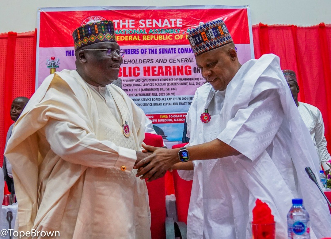 Senate President, Ahmad Lawan and APC Vice Presidential Candidate Senator Kashim Shettima