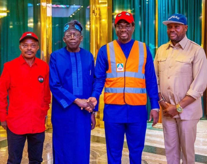 President Bola Ahmed Tinubu and Labour Leaders