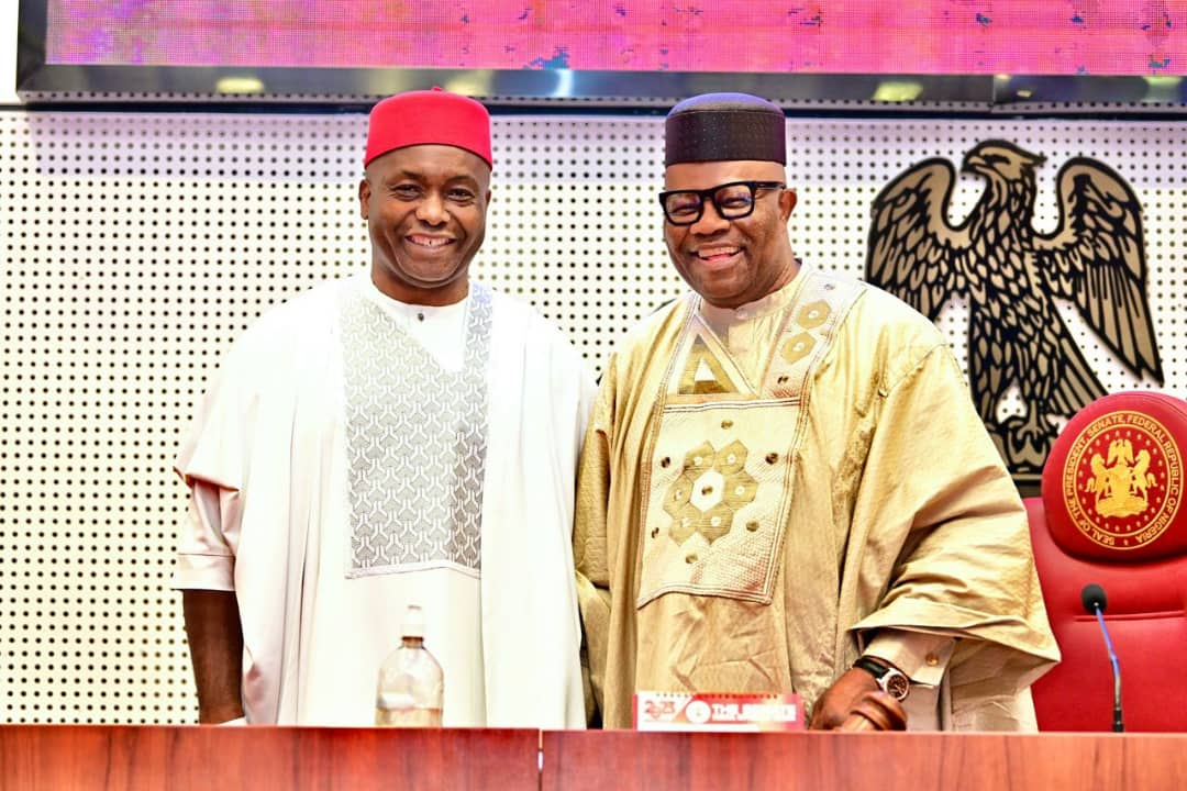 Ifeanyi Uba and President of the Senate, Godswill Akpabio